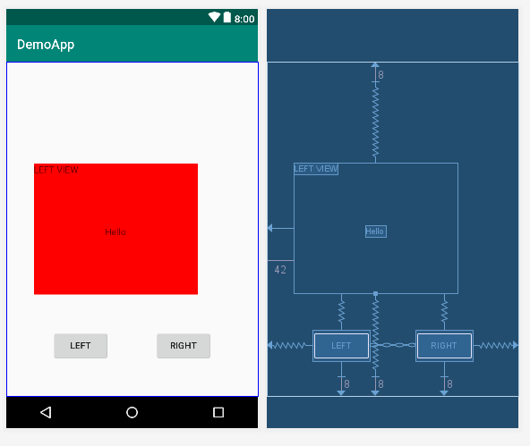 android Increase view width to the left and to the right Stack Overflow
