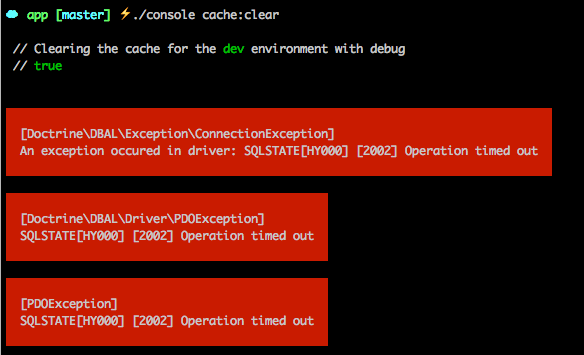 php Symfony 2.8 clear cache and timed out Stack Overflow
