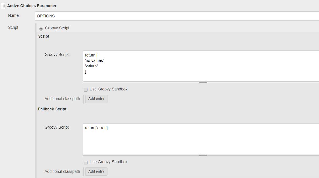 jenkins Active choice reactive parameter Hide name if no values are