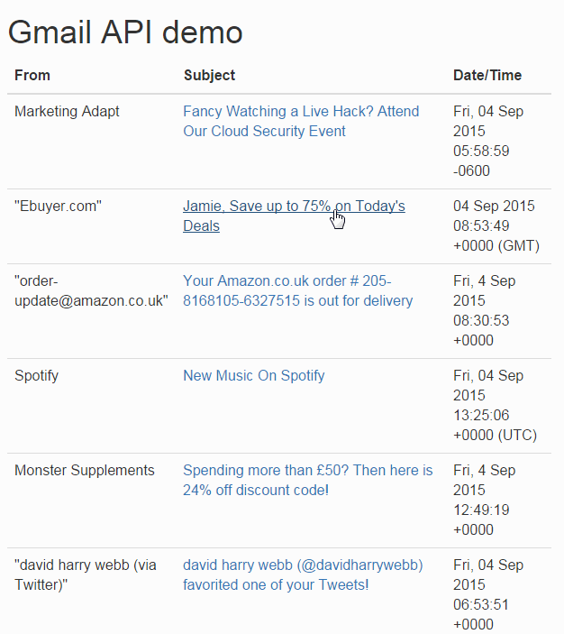How do i display Gmail body message in bootstrap modal popup using imap