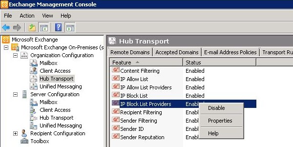 Exchange Server Spam Protection Server Fault