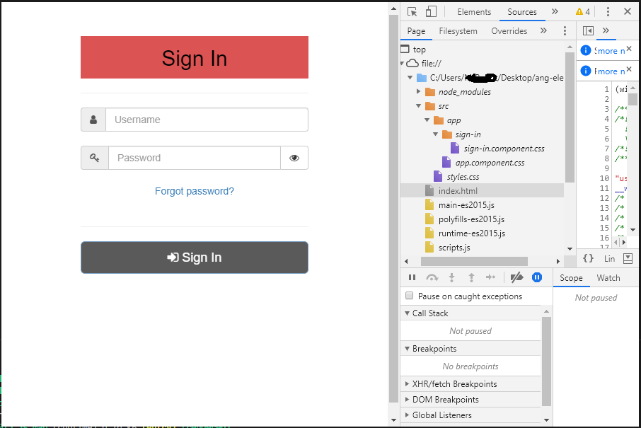 web How to load properly angular component from electron window