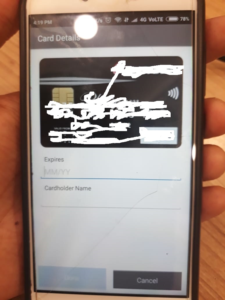Not Getting expiry date in DataEntryActivity class of 'io.cardandroid