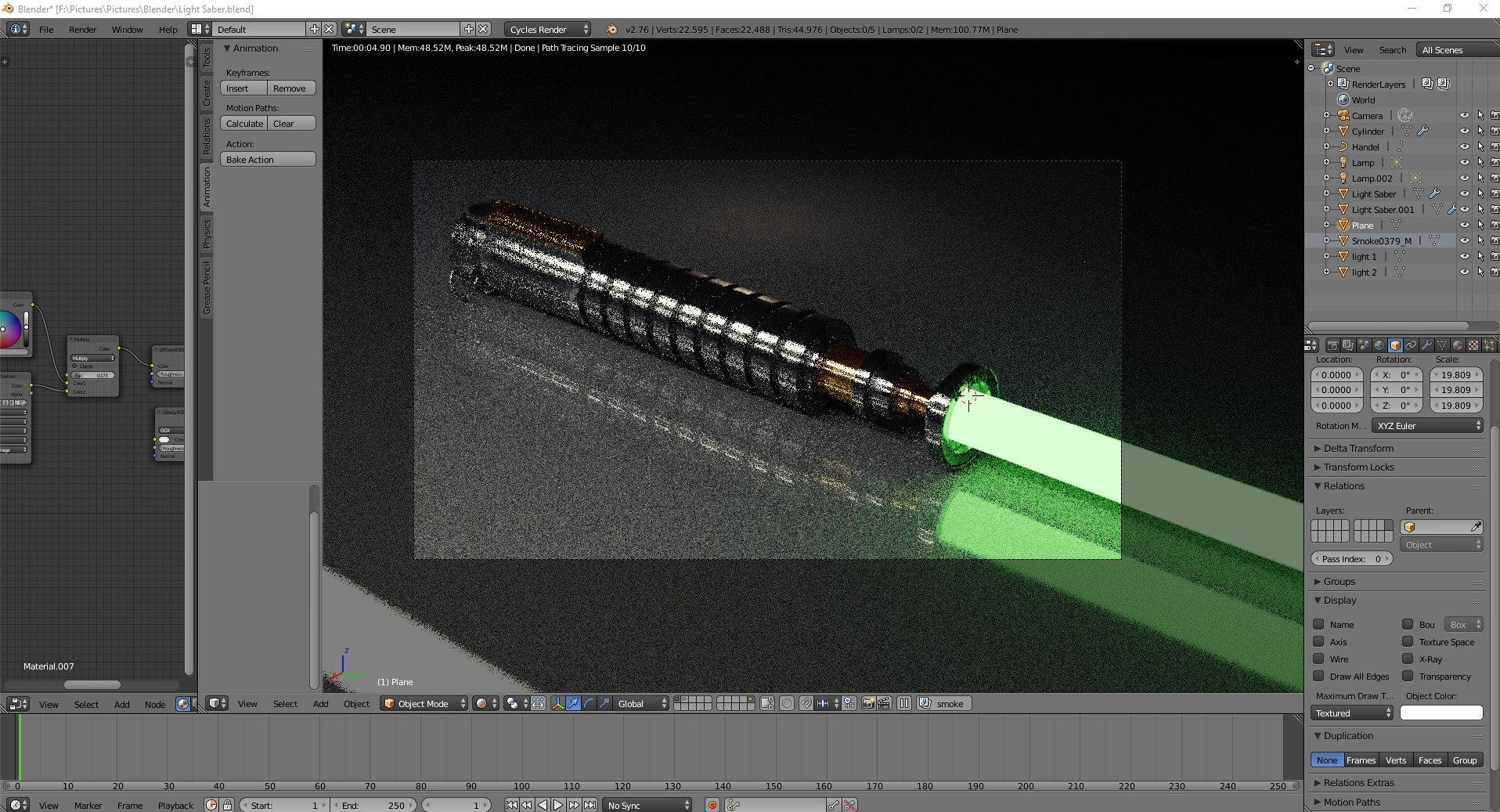 cycles render engine Why is only one object being rendered? Blender