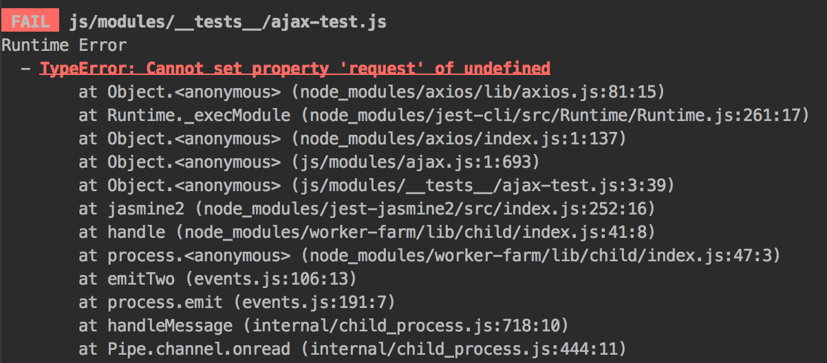 reactjs Having trouble Jest testing ajax modules with axios Stack Overflow