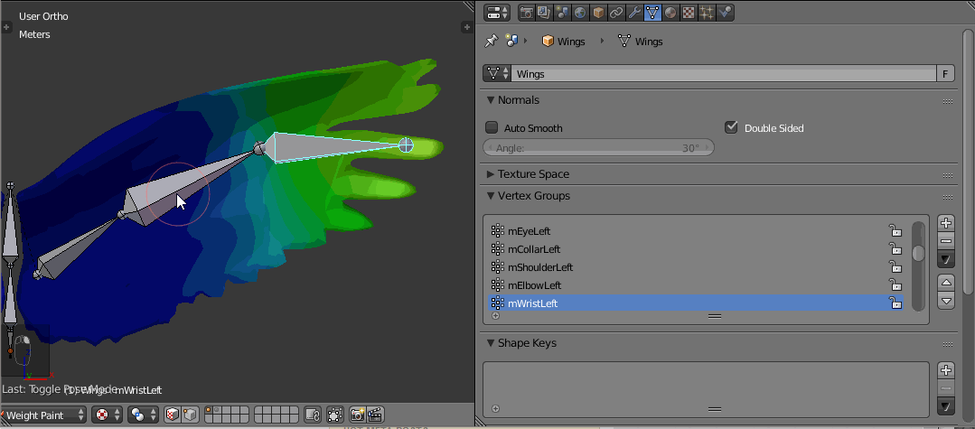 bones Default WeightPaint Sample Blender Stack Exchange