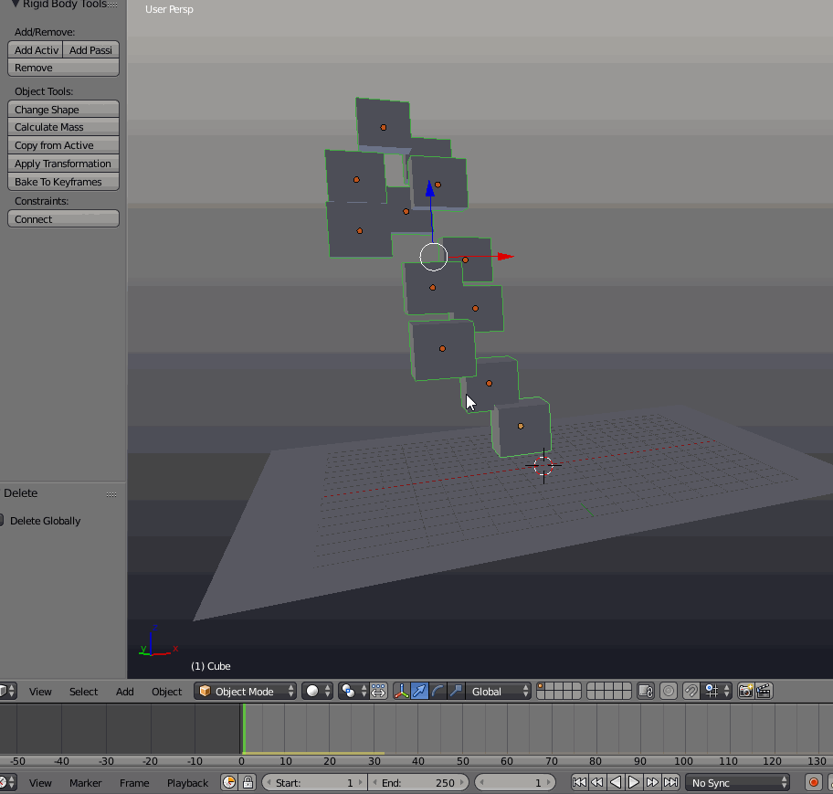 modeling How to bake rigid body physics frame in blender render