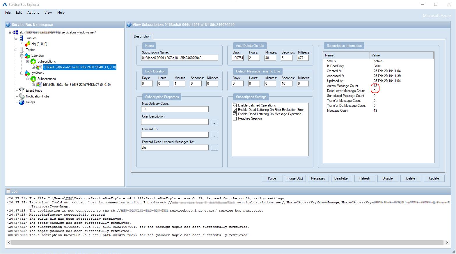 azureservicebus How to forward expired messages on Azure