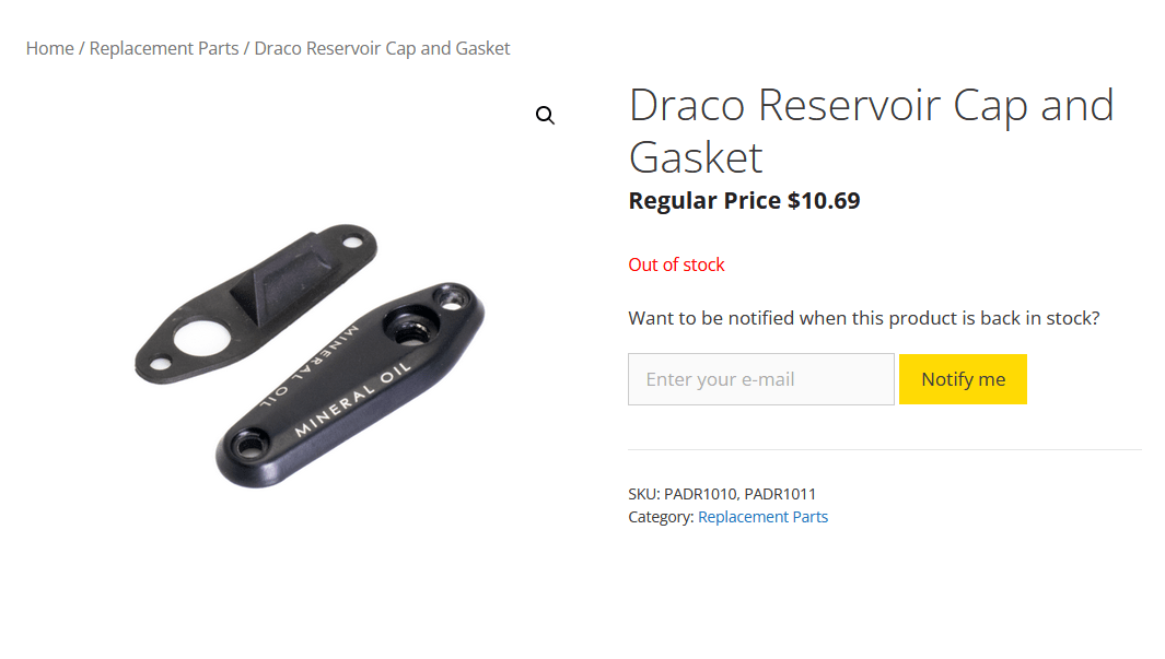 hydraulic disc brake After bleeding Tektro Draco one of the screws on