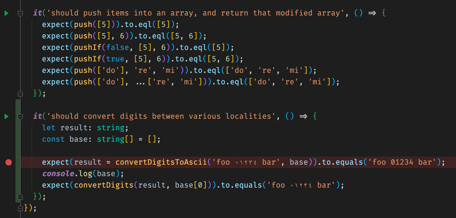 javascript IntelliJ IDEA Can I run "green arrow" unit tests directly