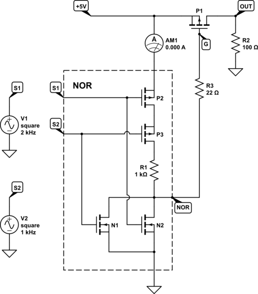 OR MOSFET circuit with considerable current consumption - Electrical