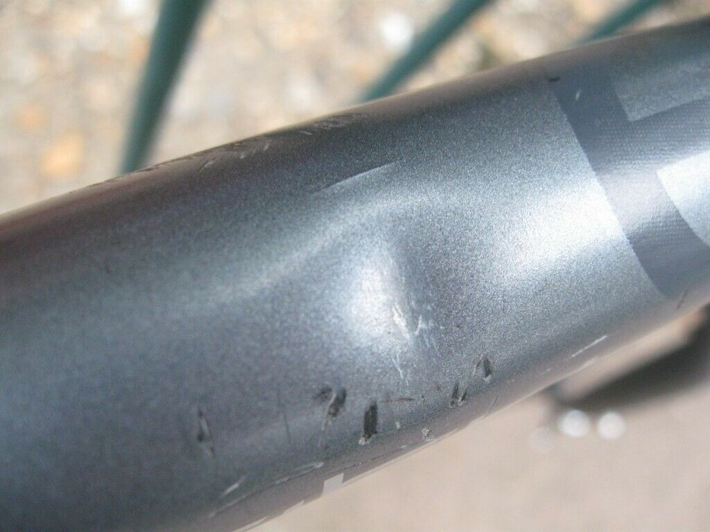 safety Help please Dent in top tube of double butted aluminium