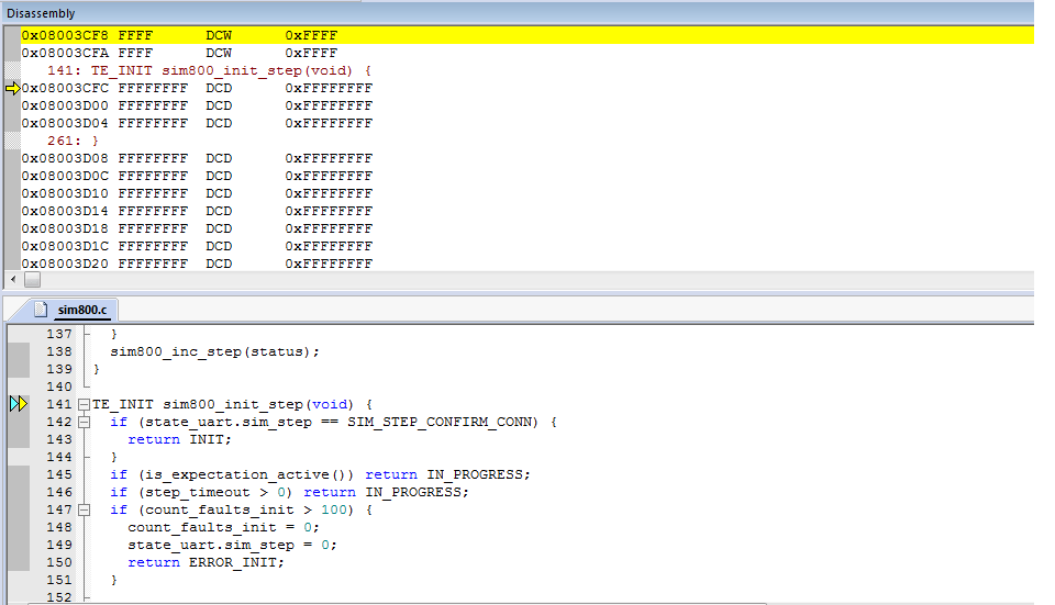 arm Keil uVision compiles my code into 0xfffs Stack Overflow