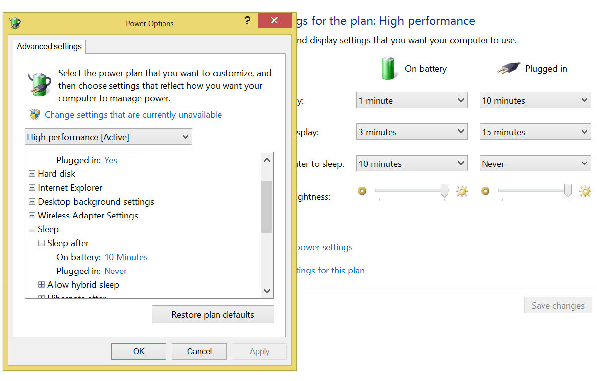 Windows 8 on Surface Pro goes to sleep on lock screen despite "High
