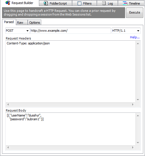 Json WCF Rest service POST method fails in Fiddler iTecNote