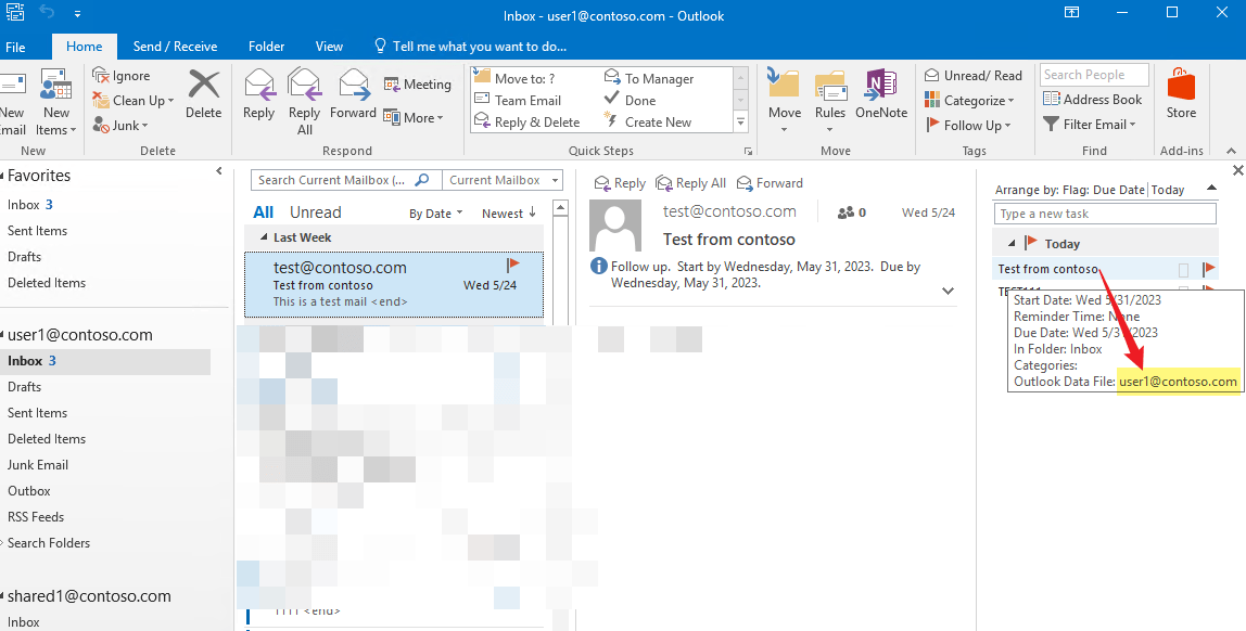 taskbar How do I get outlook to show me emails I have flagged from my