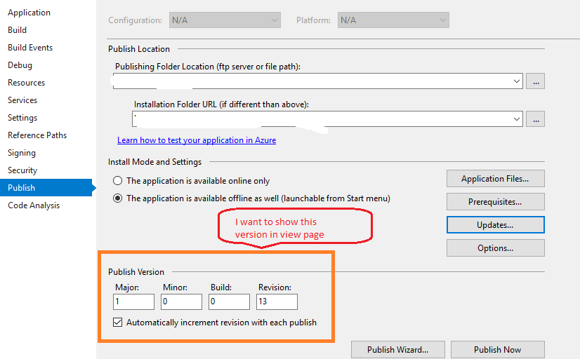 How to display updated version Number Automatically in