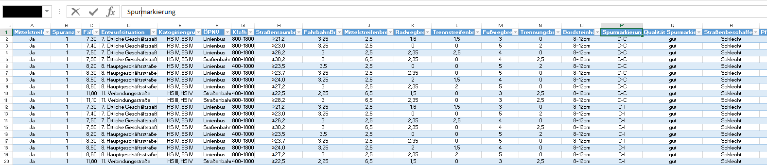 java Filter specific cellvalues from specific columns