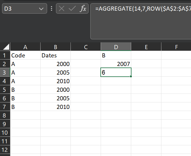 Excel MATCH with multiple criteria (not exact match) Stack Overflow