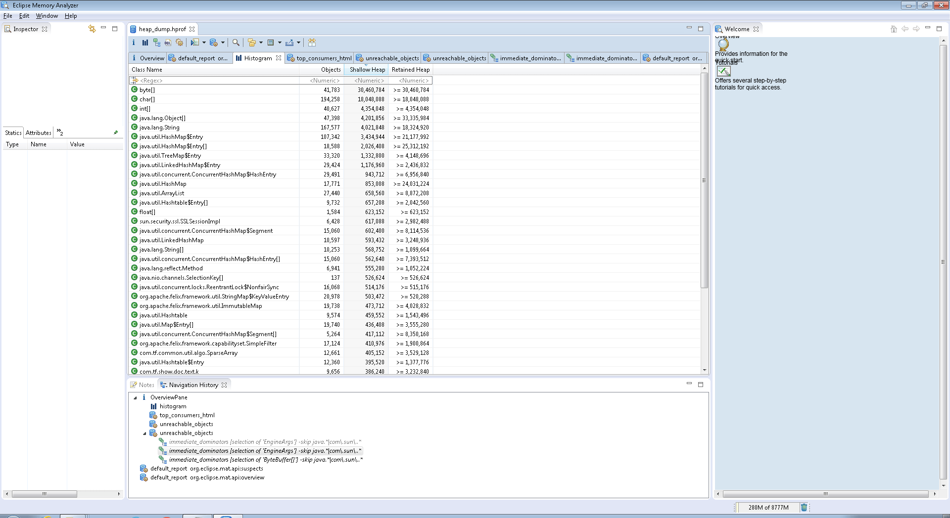 eclipse Java heap memory analysis with visualvm and MAT Stack Overflow