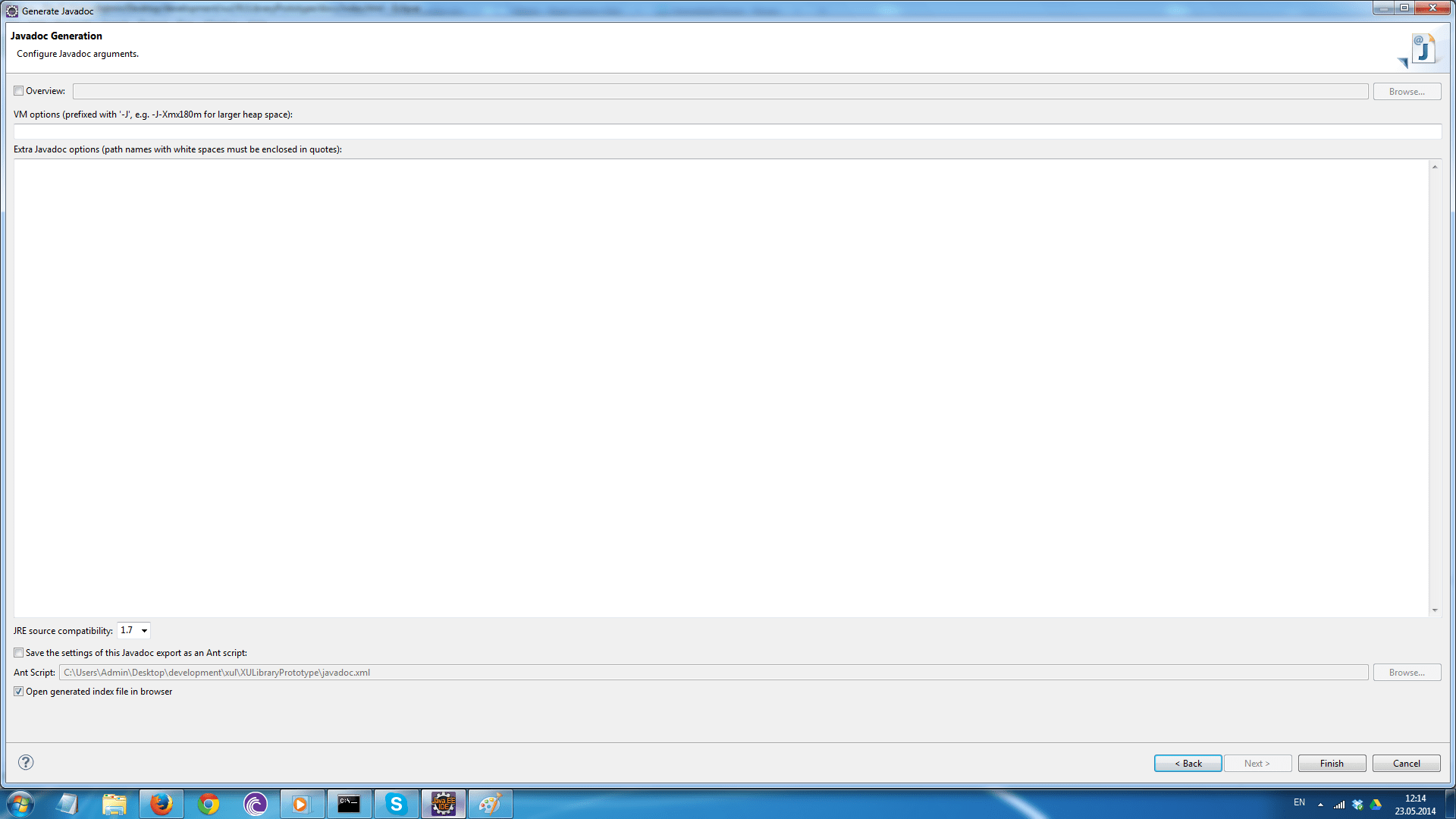 javadoc generate empty folder in eclipse Stack Overflow