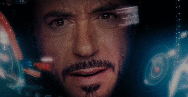 marvel cinematic universe - How does Tony Stark move his head inside