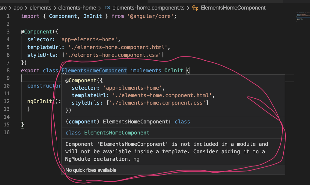 Even after successful running , my angular component is not being
