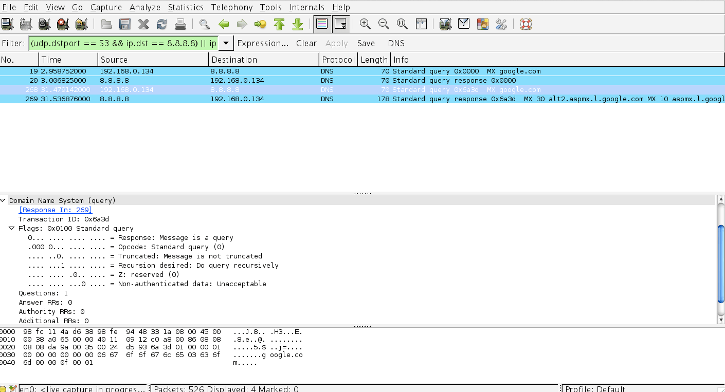 wireshark DNS Queries Returning No Answer Section Super User