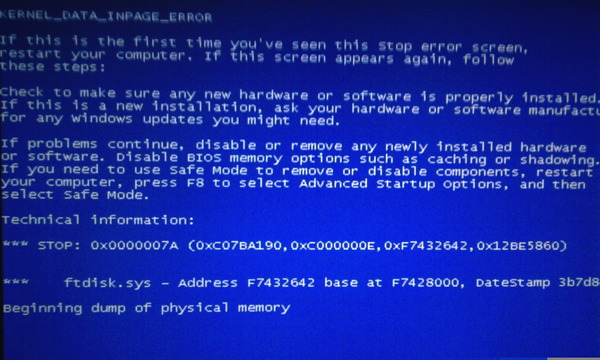 bsod Windows XP Physical memory dumping Super User