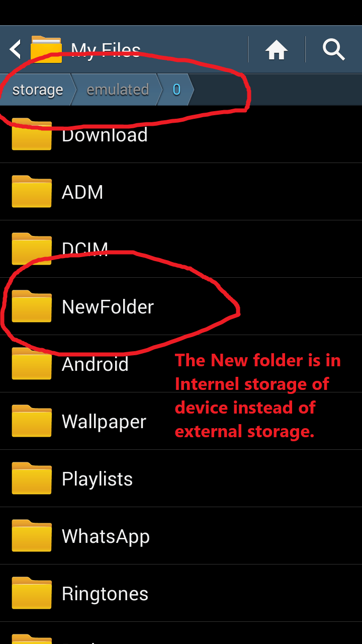 java Why new folder creates in Internal Storage instead of External Storage? Stack Overflow
