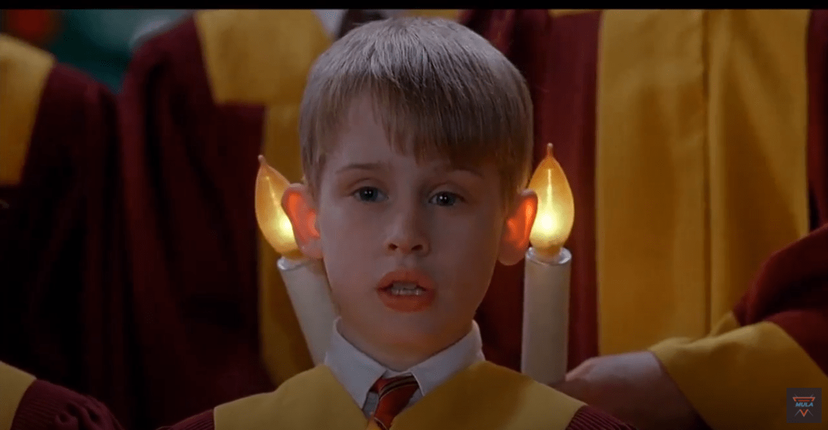 [Answered] In the Christmas Pageant scene, what did Buzz do to Kevin