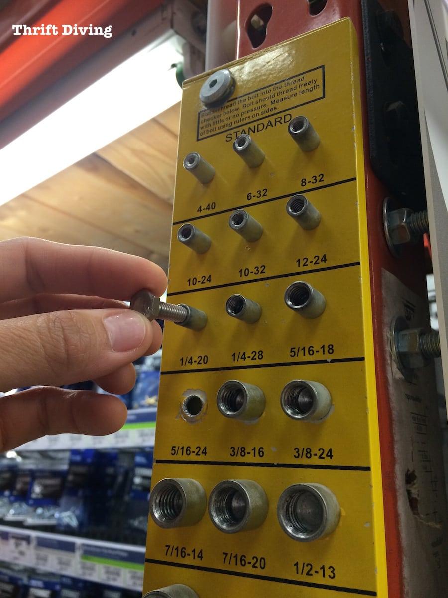 hardware - Help determining bolt specifications to find a missing nut