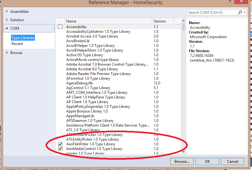 c COMException while instantiating a form containing an ActiveX
