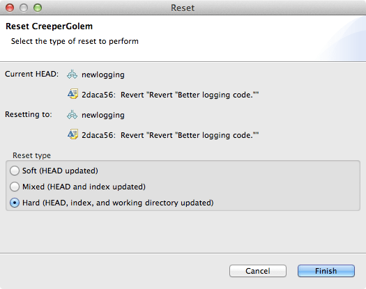 eclipse How to delete commits with egit? Stack Overflow
