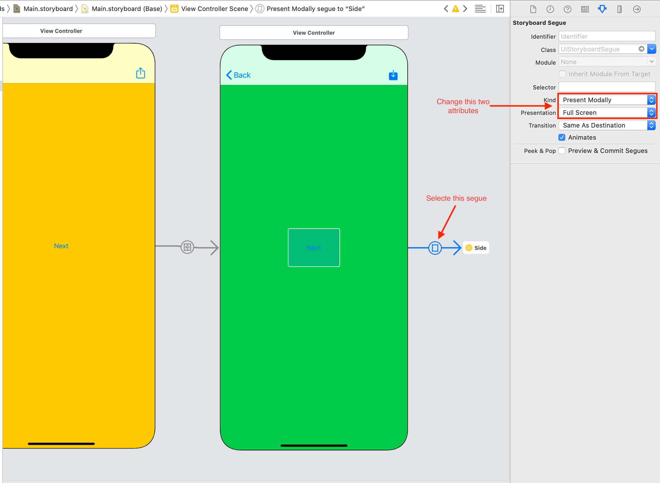 Ios Navigation Controller and Tab Bar Controller with Storyboard