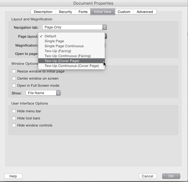 InDesign spreads export to PDF viewable as spreads but printable only