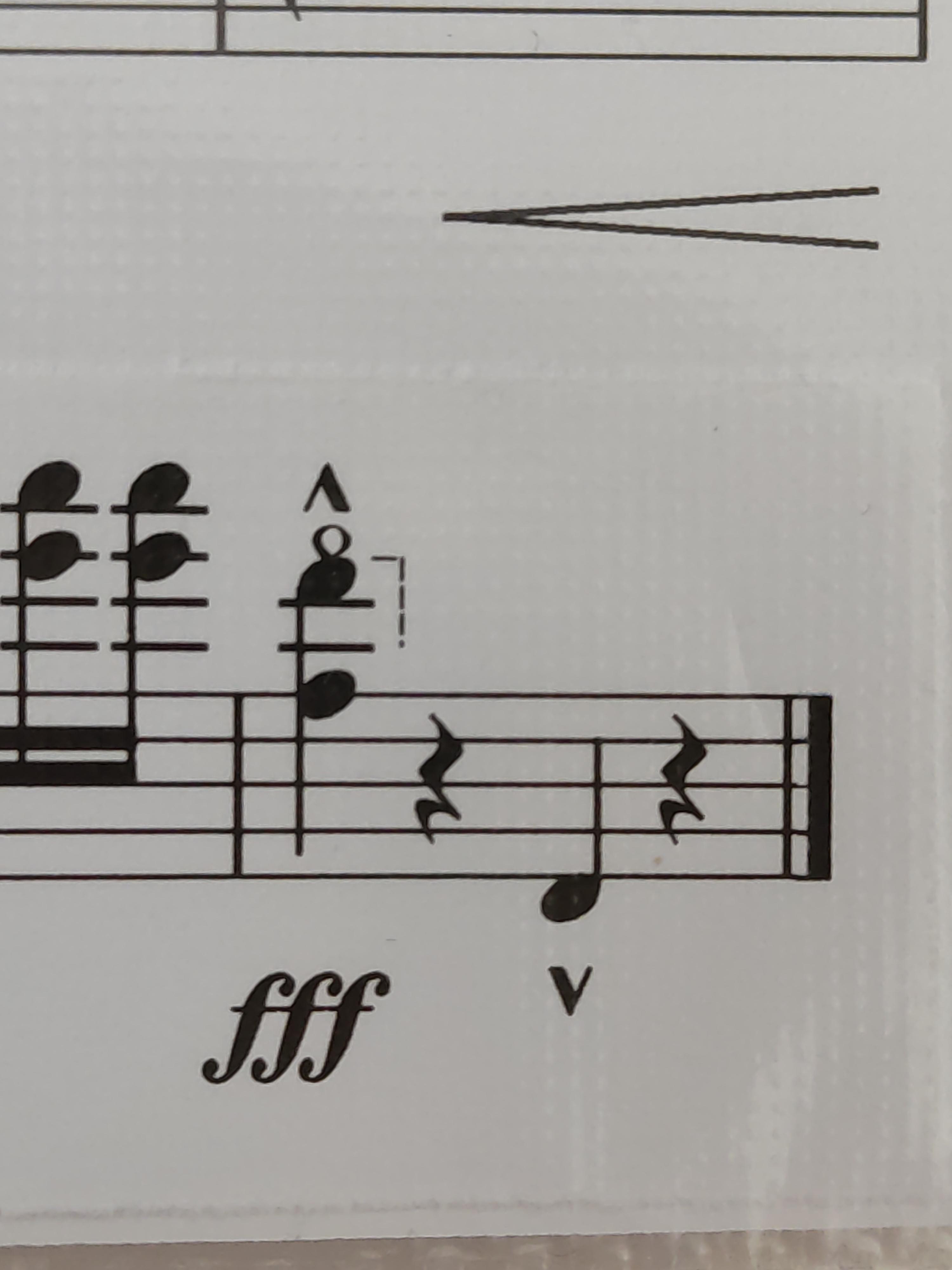 notation Circle and half bracket symbol what does it mean? (Flute