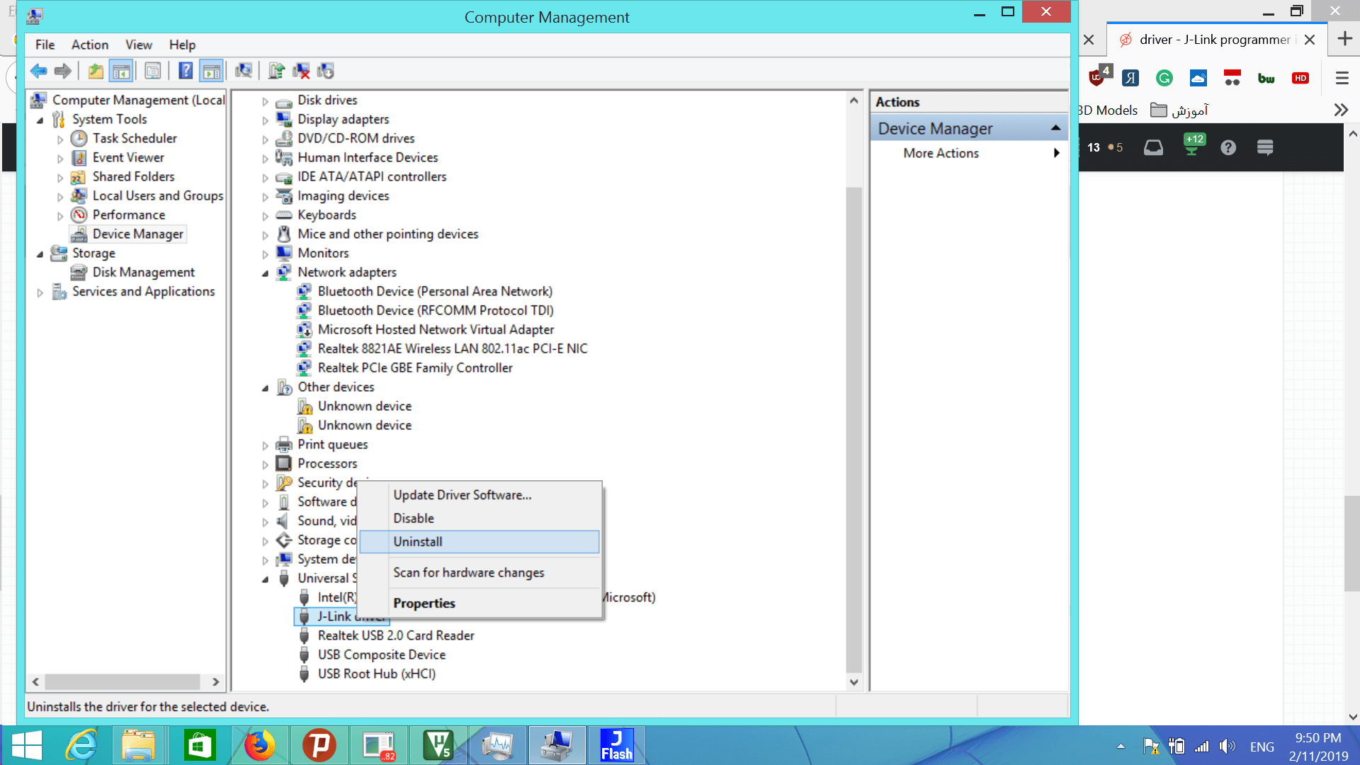 driver - J-Link programmer in Windows 8 don't work - Electrical