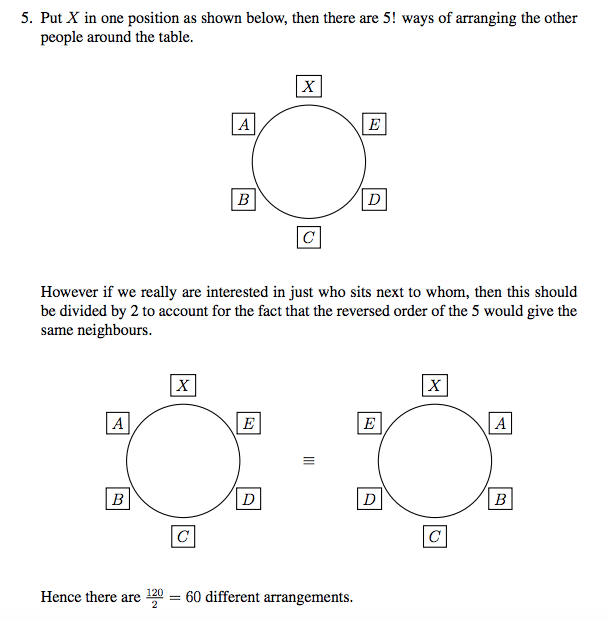 combinations A question on the permutations of arranging 6 people