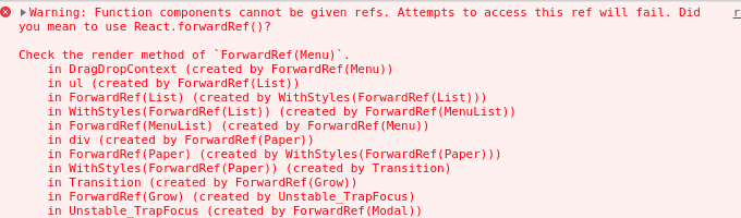 reactjs Function components cannot be given refs. Attempts to access
