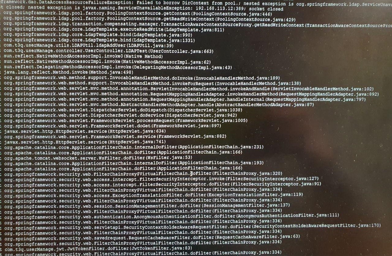 how can I solve ldap socket closed error in spring LDAP? Stack Overflow