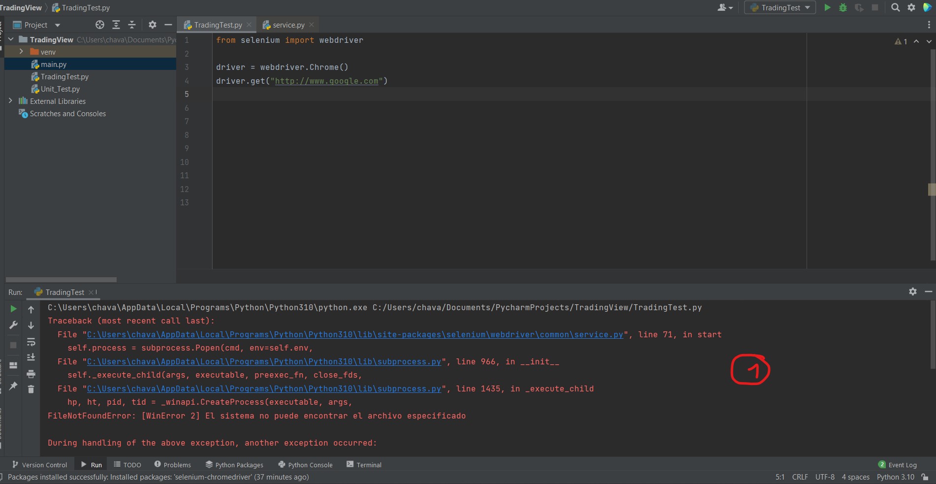 How to solve Selenium Driver Error using Python? Stack Overflow