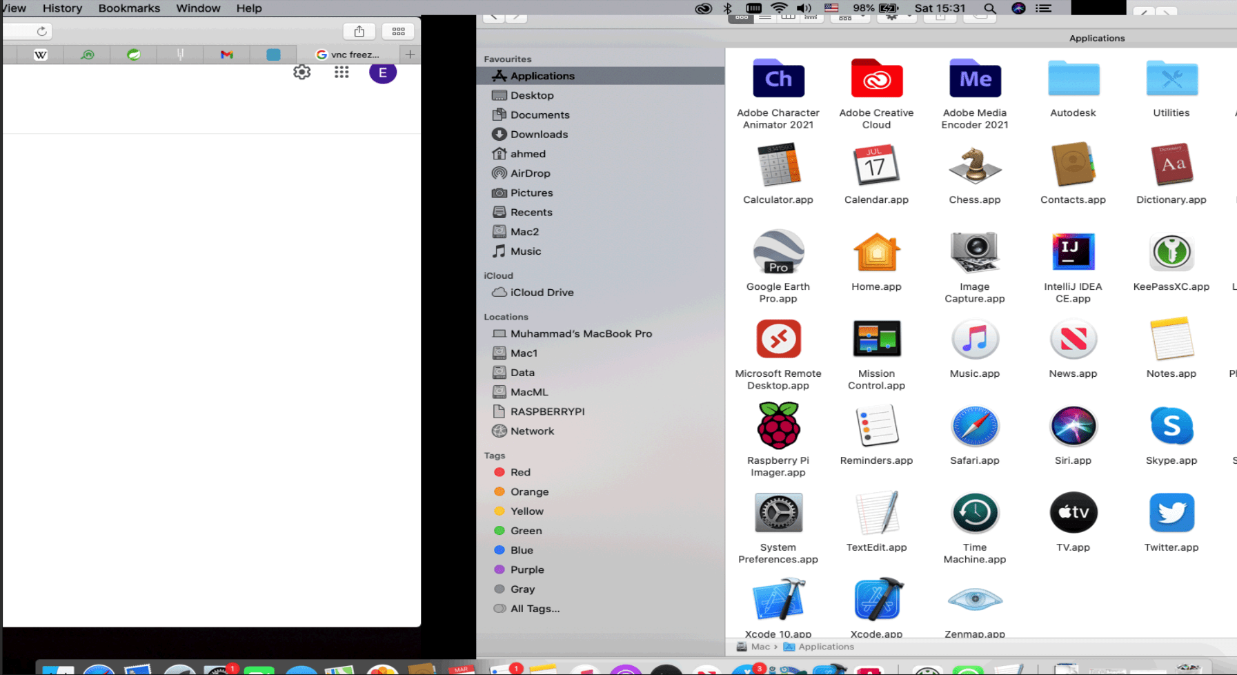 remote desktop VNC freeze when switching screens on MacOS Ask Different