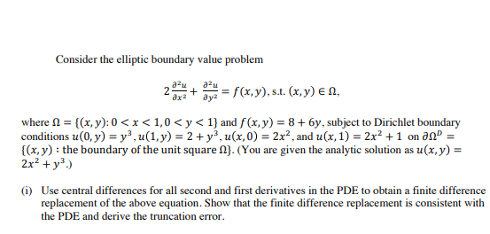 Finite difference replacement of a PDE