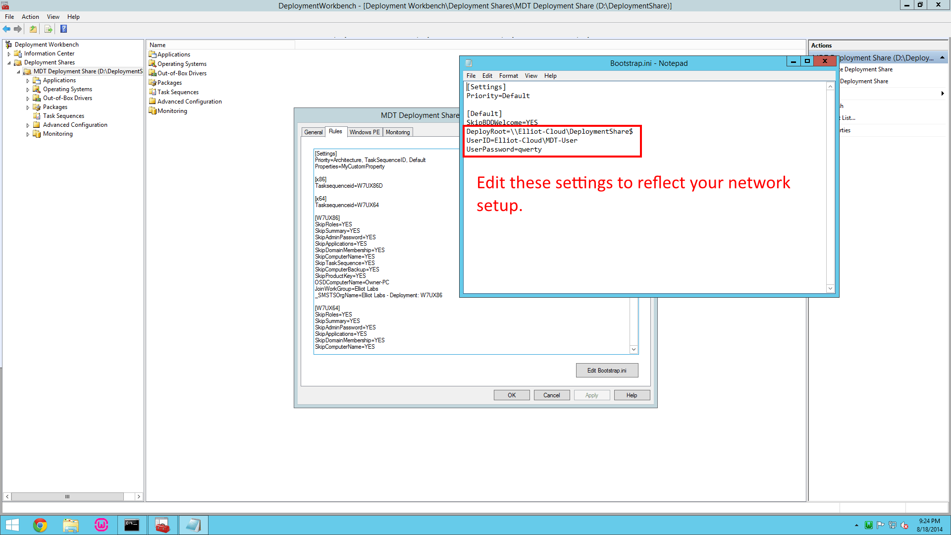 active directory Can't connect to DeploymentShare from PC attempting
