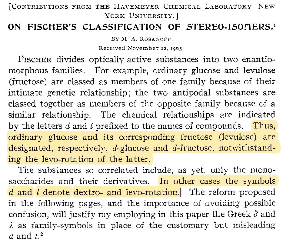 nomenclature What is the difference between D and L configuration, and + and −? Chemistry