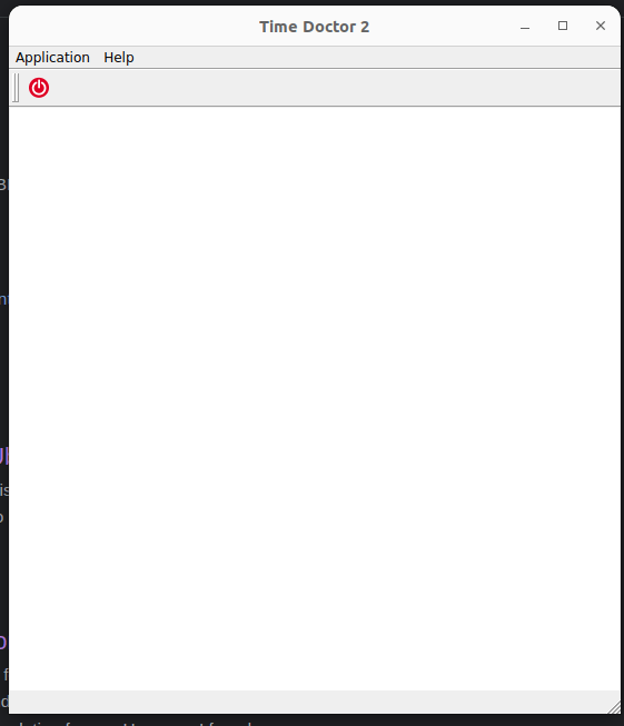 system installation Time doctor 2 desktop app shows blank screen