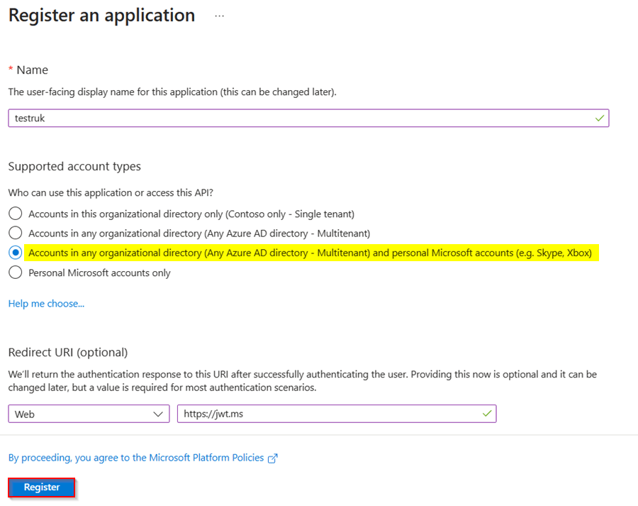 I receive the error AADSTS50020 when authenticating in an azure app