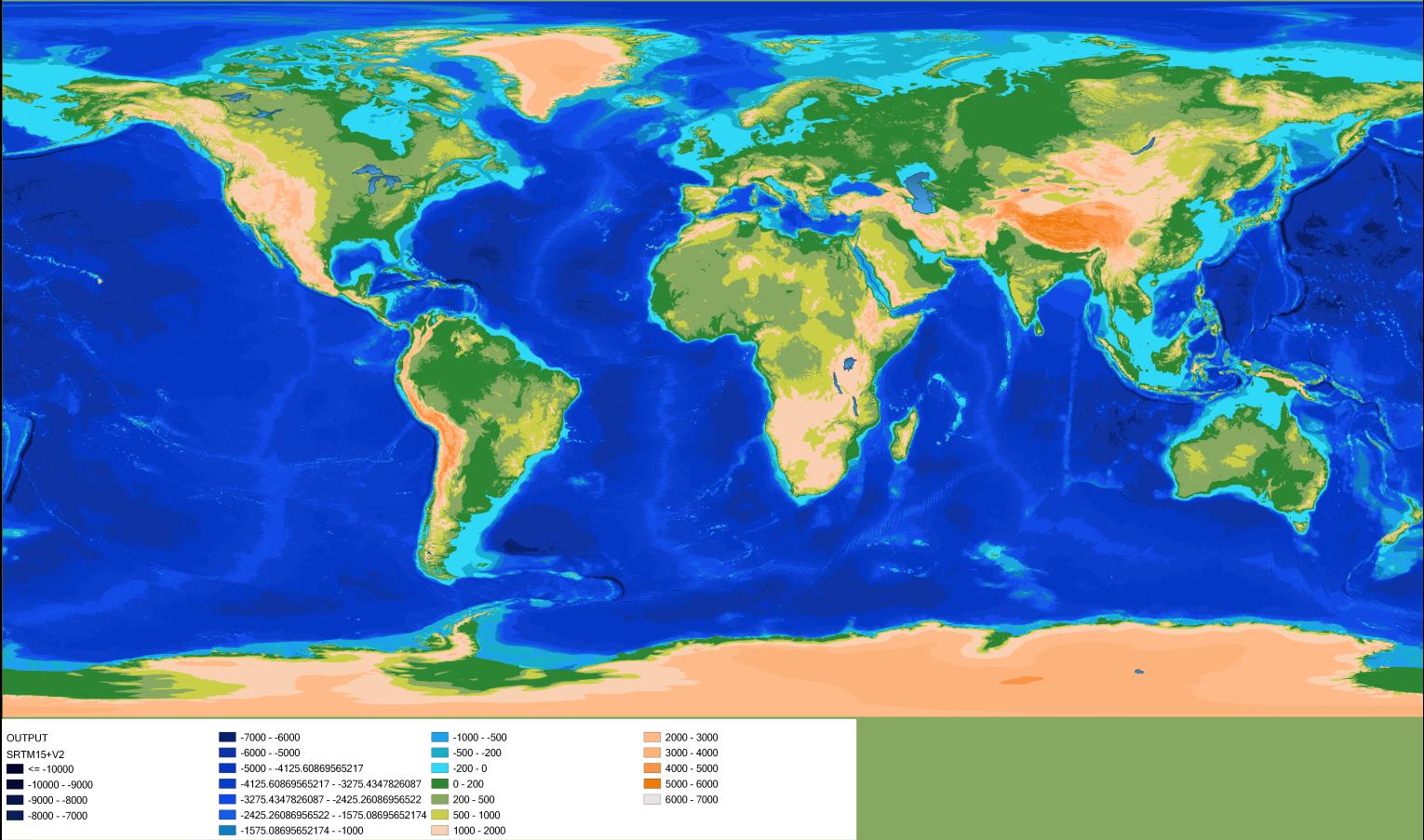 Creating color physical map using SRTM V2 GeoTIFF tiles in QGIS