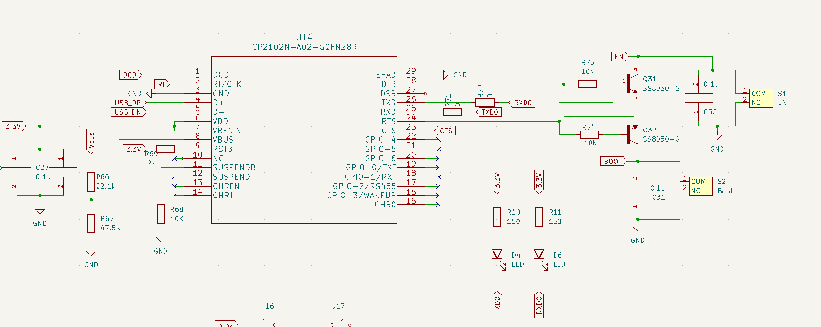 pcb design - ESP32-WROOM-32D need to press reboot to start working